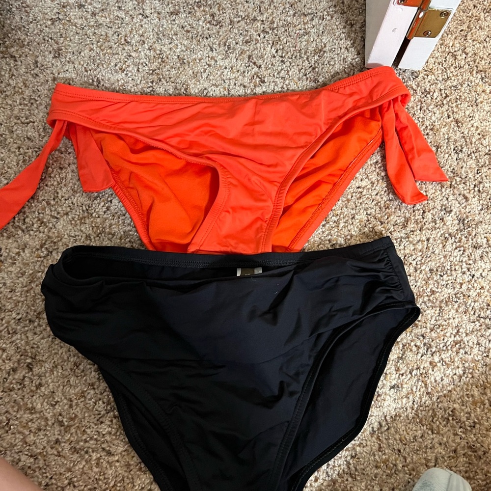 Tommy Bahama Black Bikini Bottoms and Orange bottoms